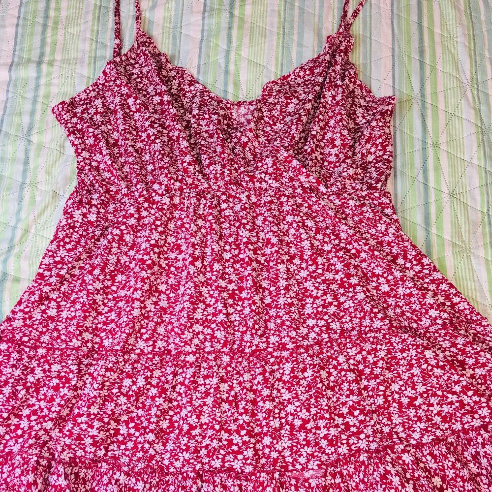 Plus Size Ditsy Floral Maxi Dress 2x